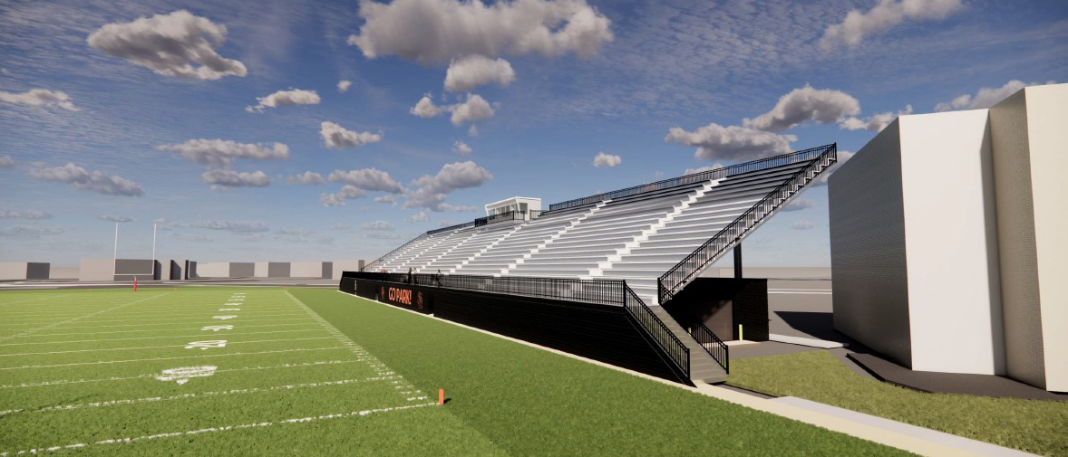 Rendering of the St. Louis Park High School stadium and data center