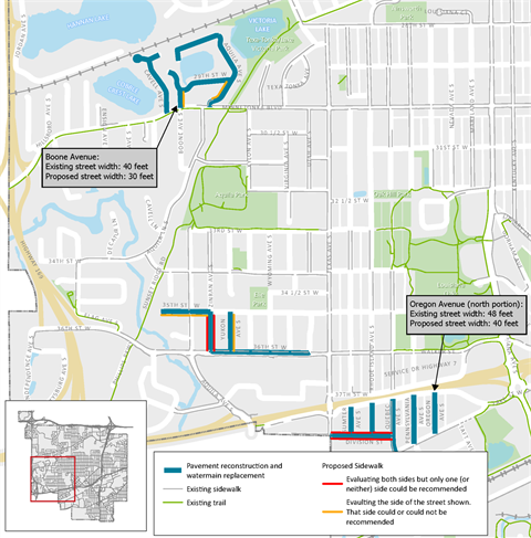 2027 pavement management project construction area map