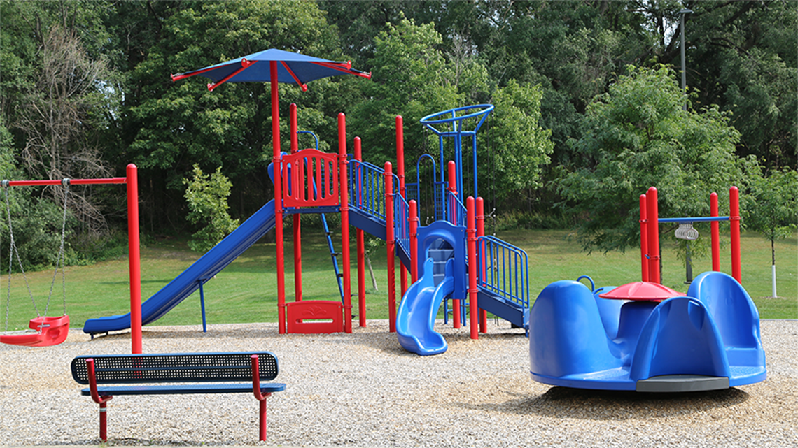 Playground and swings at Pennsylvania Park